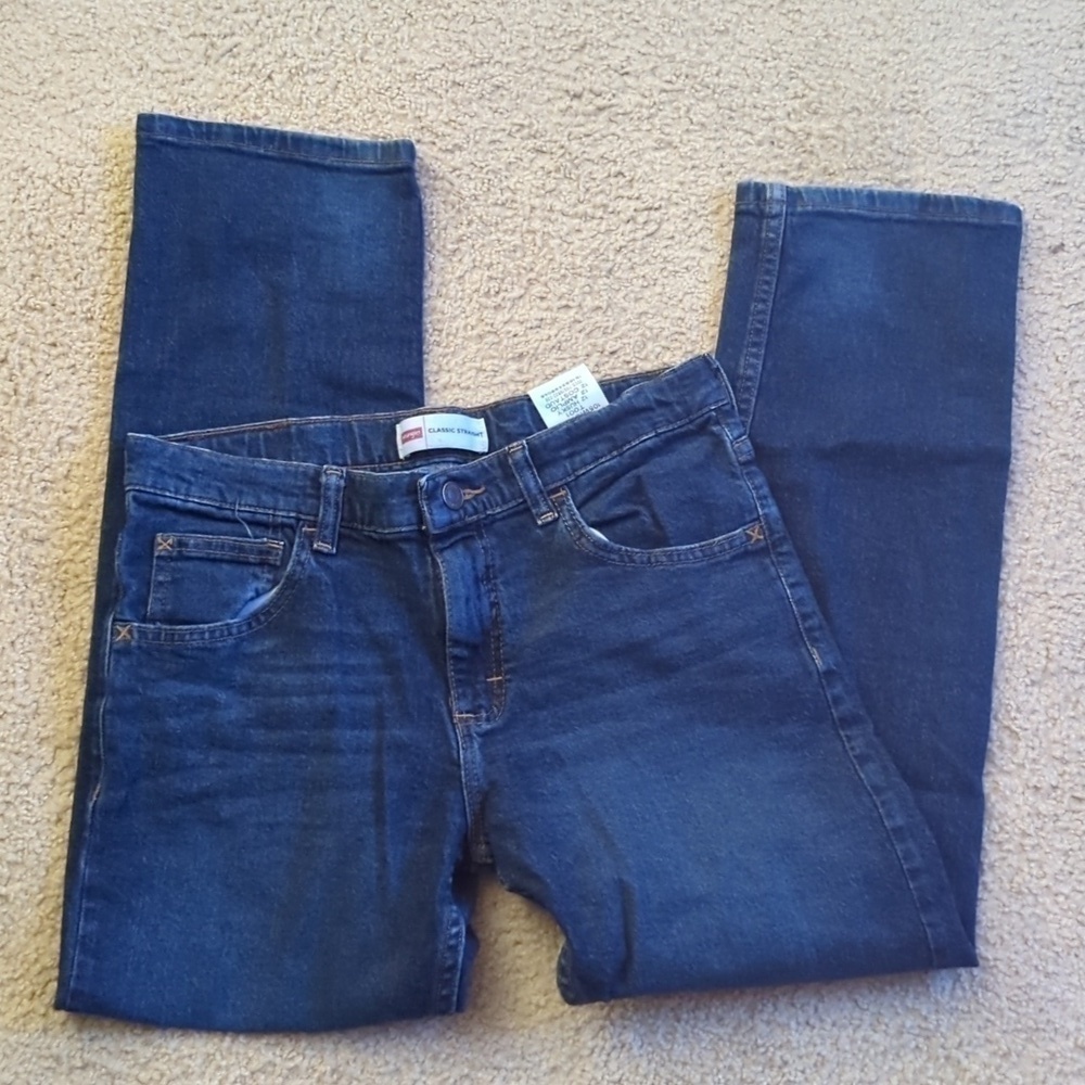 Wrangler Classic Straight Adjustable Waist Boys Jeans Size 12 Husky